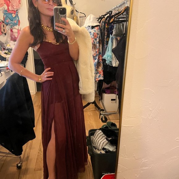 RELIGION Burgundy Holiday Party Gown XS - Picture 1 of 9